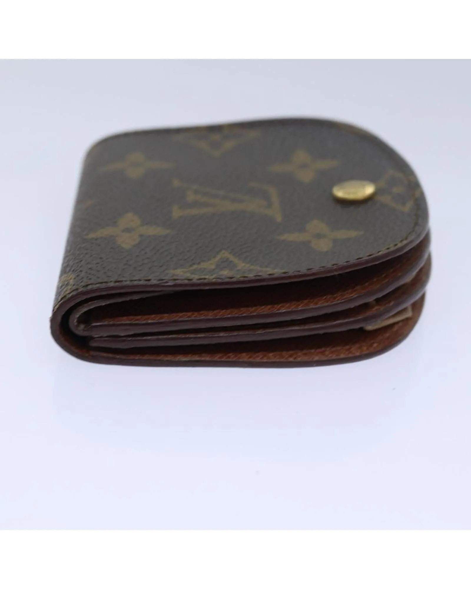 Monogram Canvas Coin Purse with Clasp Button