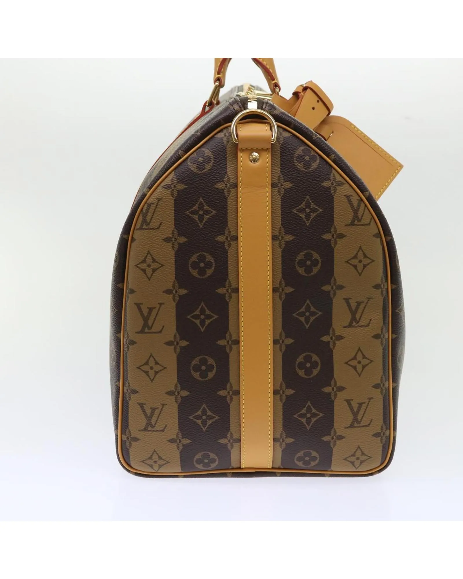 Monogram Stripe Keepall Bandouliere 50 Boston Bag