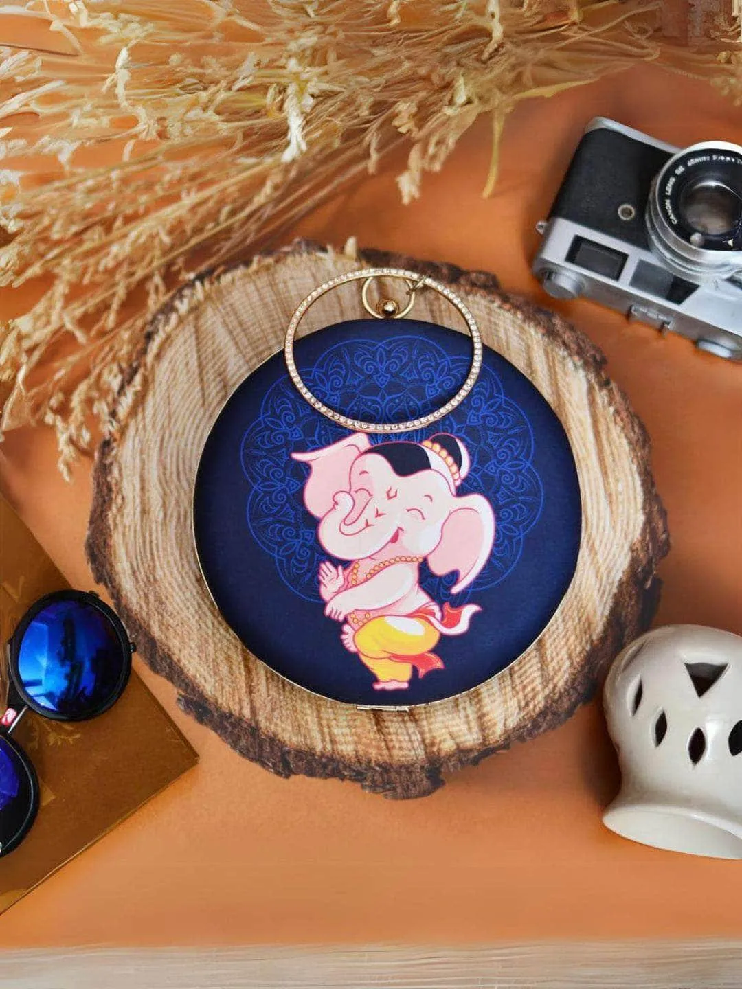 My Cute Ganesha Round Clutch