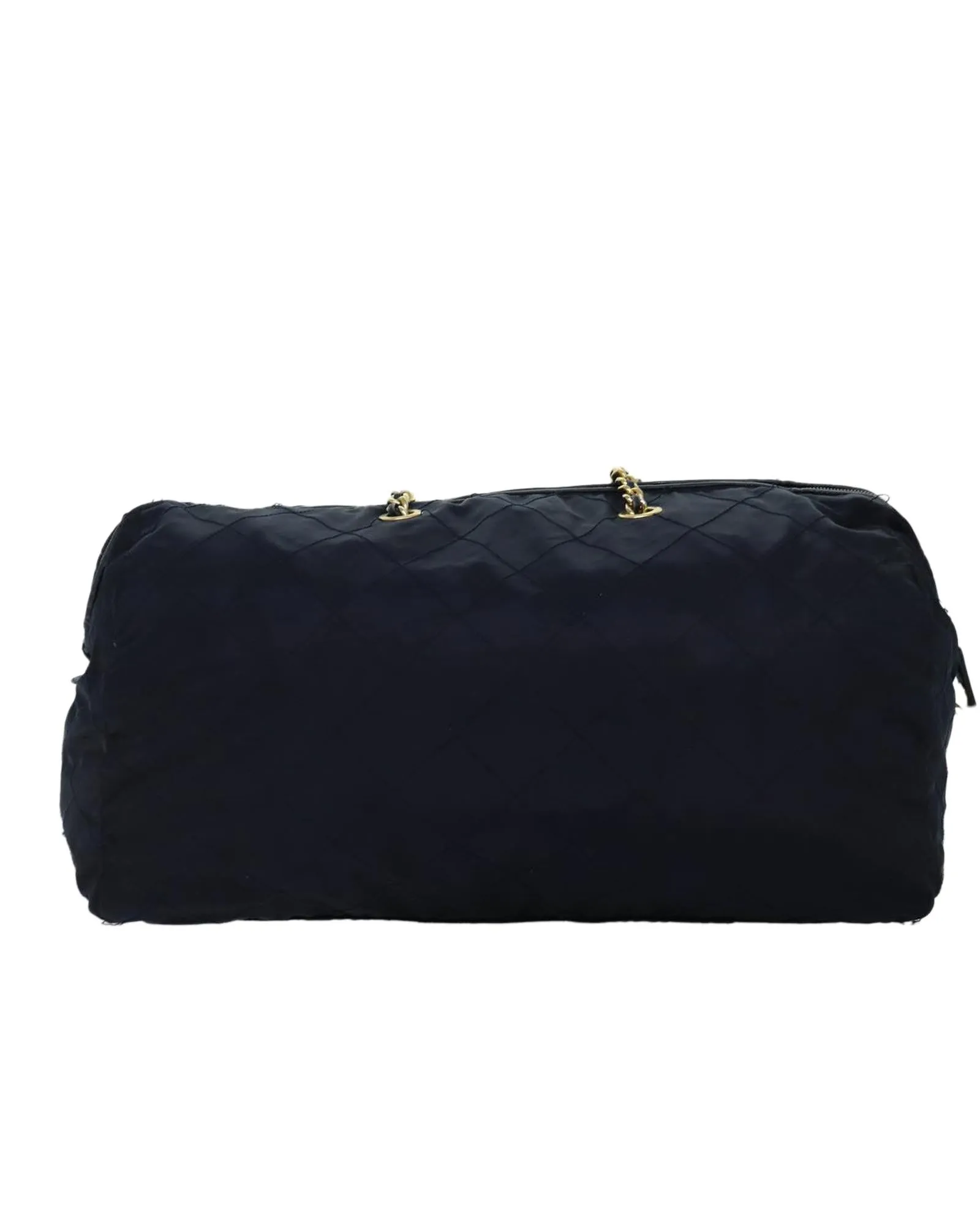 Navy Nylon Boston Bag with Key Accessory and Clochette