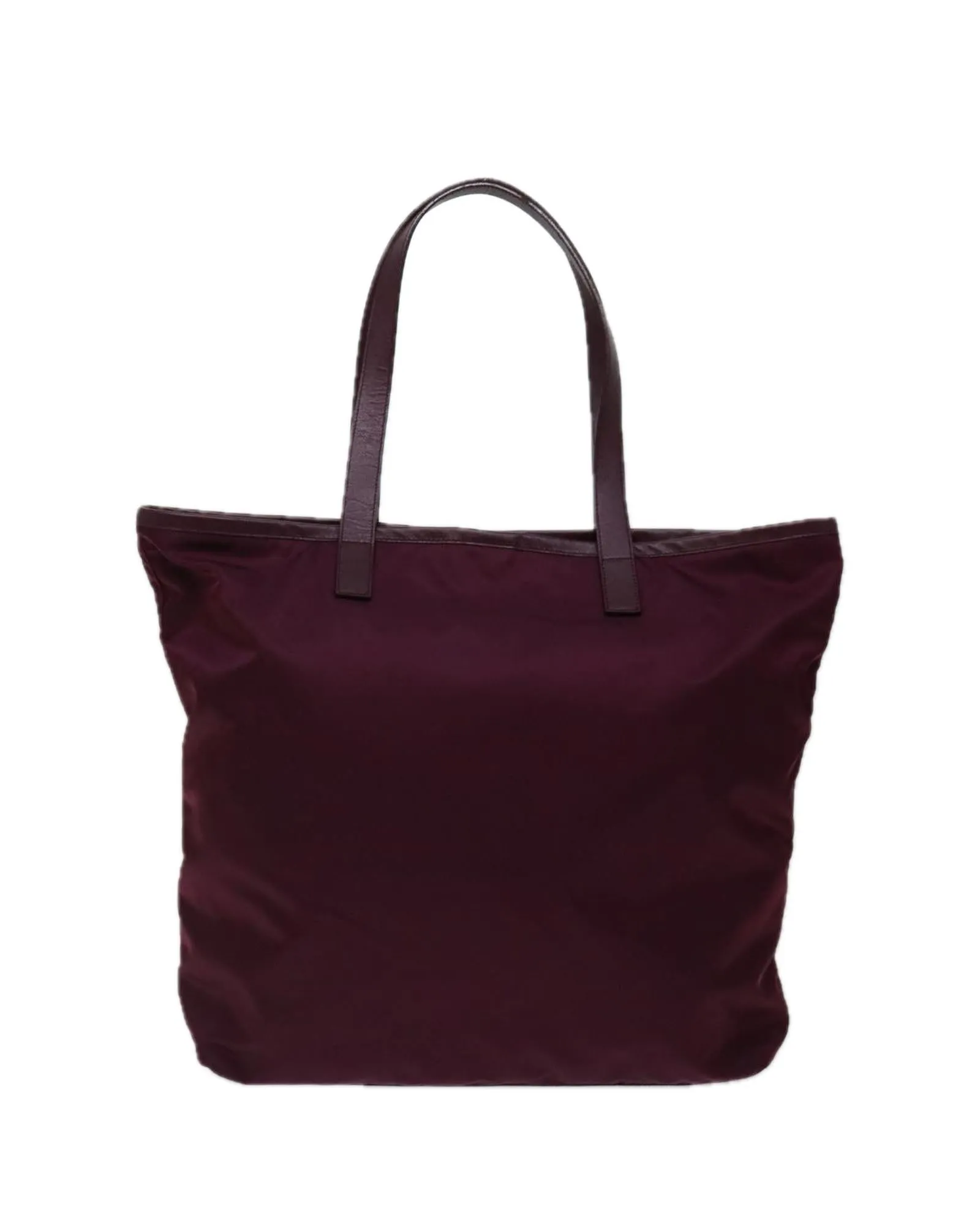 Nylon Tote Bag in Wine Red