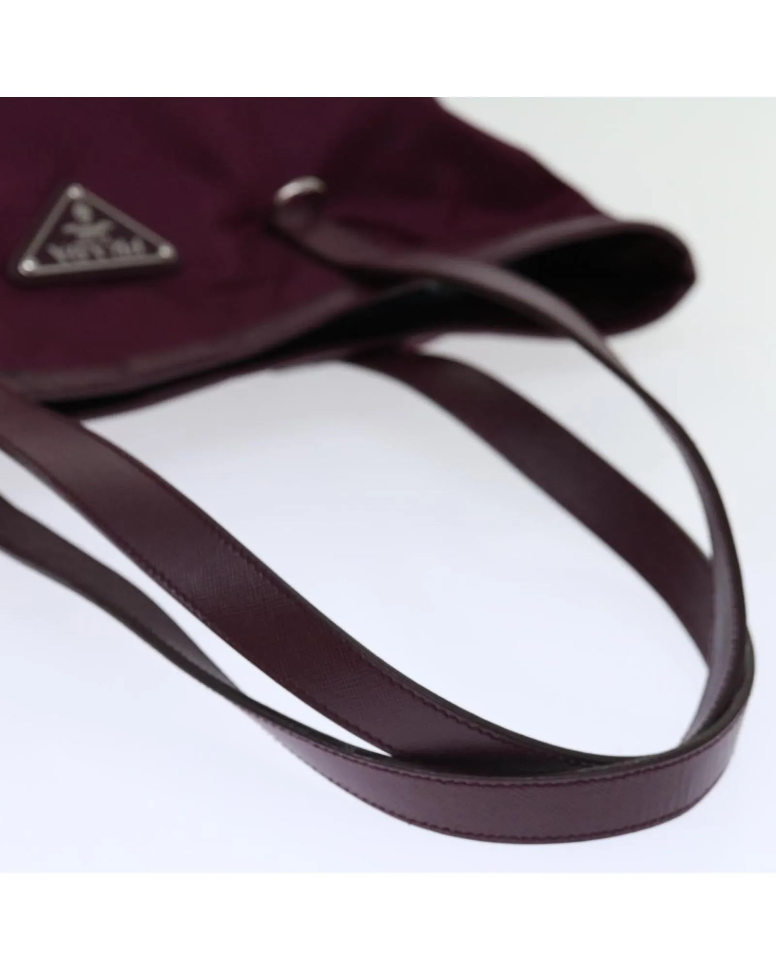 Nylon Tote Bag in Wine Red