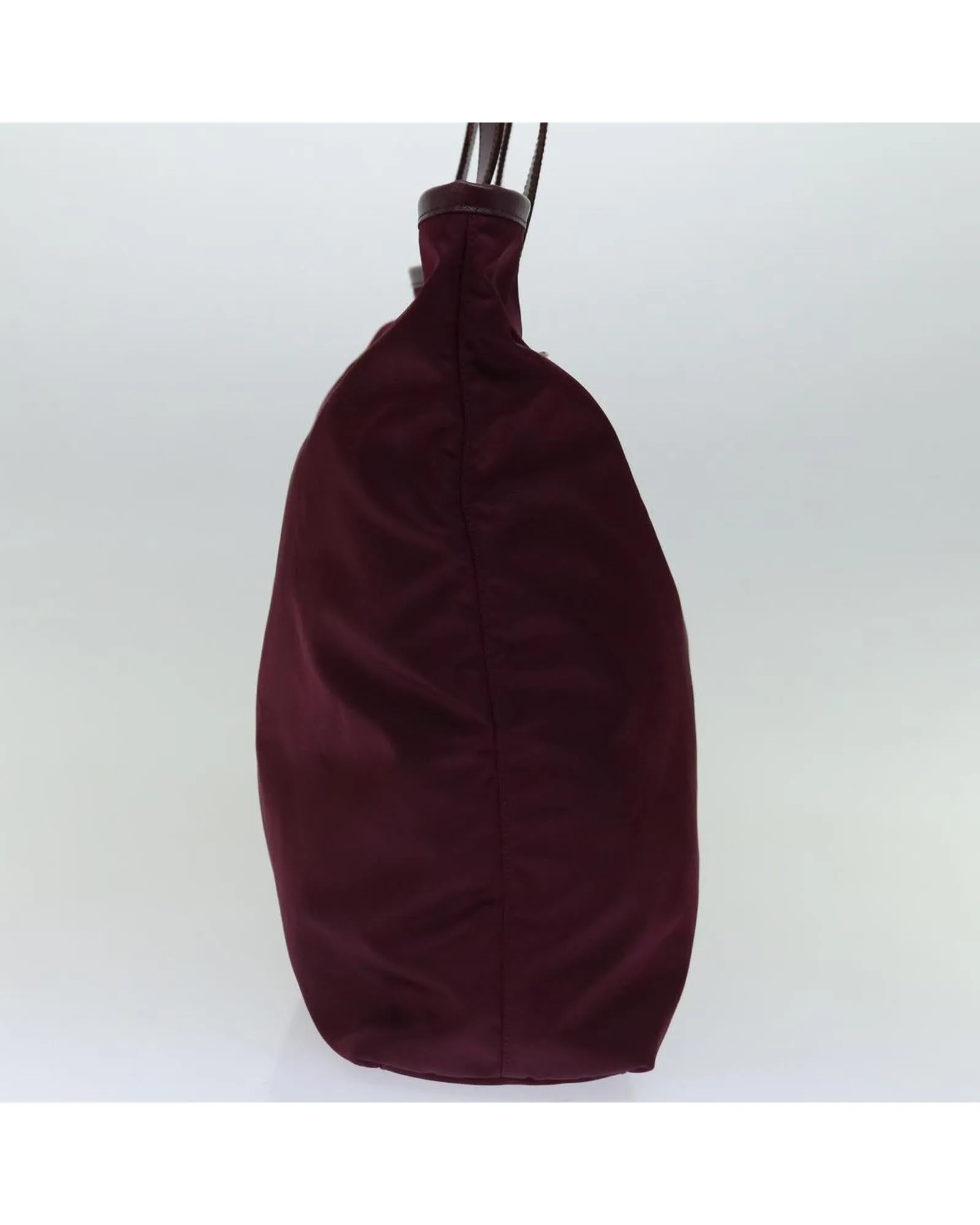 Nylon Tote Bag in Wine Red