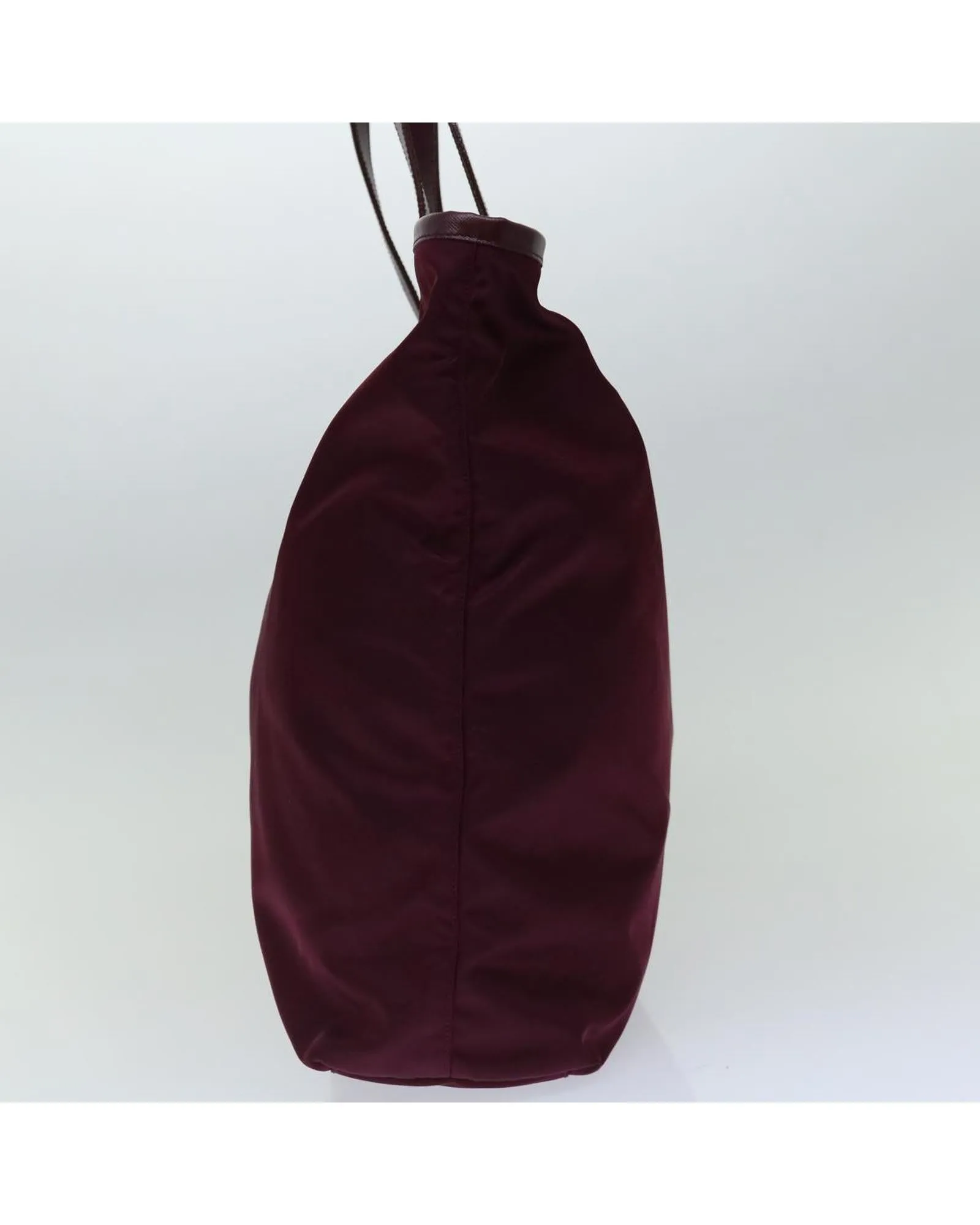 Nylon Tote Bag in Wine Red