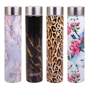 Oasis 250ml Skinny Mini Pattern Insulated Water Bottle Patterns