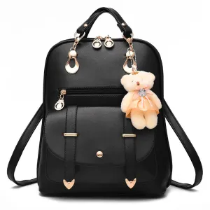 Pure Color Backpack Casual Student Backpack