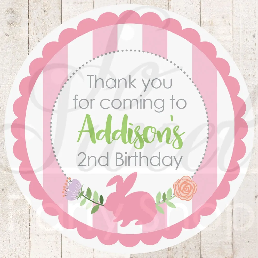 Some Bunny Is One Easter Birthday Favor Sticker Labels, 1st Birthday Party Stickers Bunny Birthday, Spring Birthday Party Decor - Set of 24