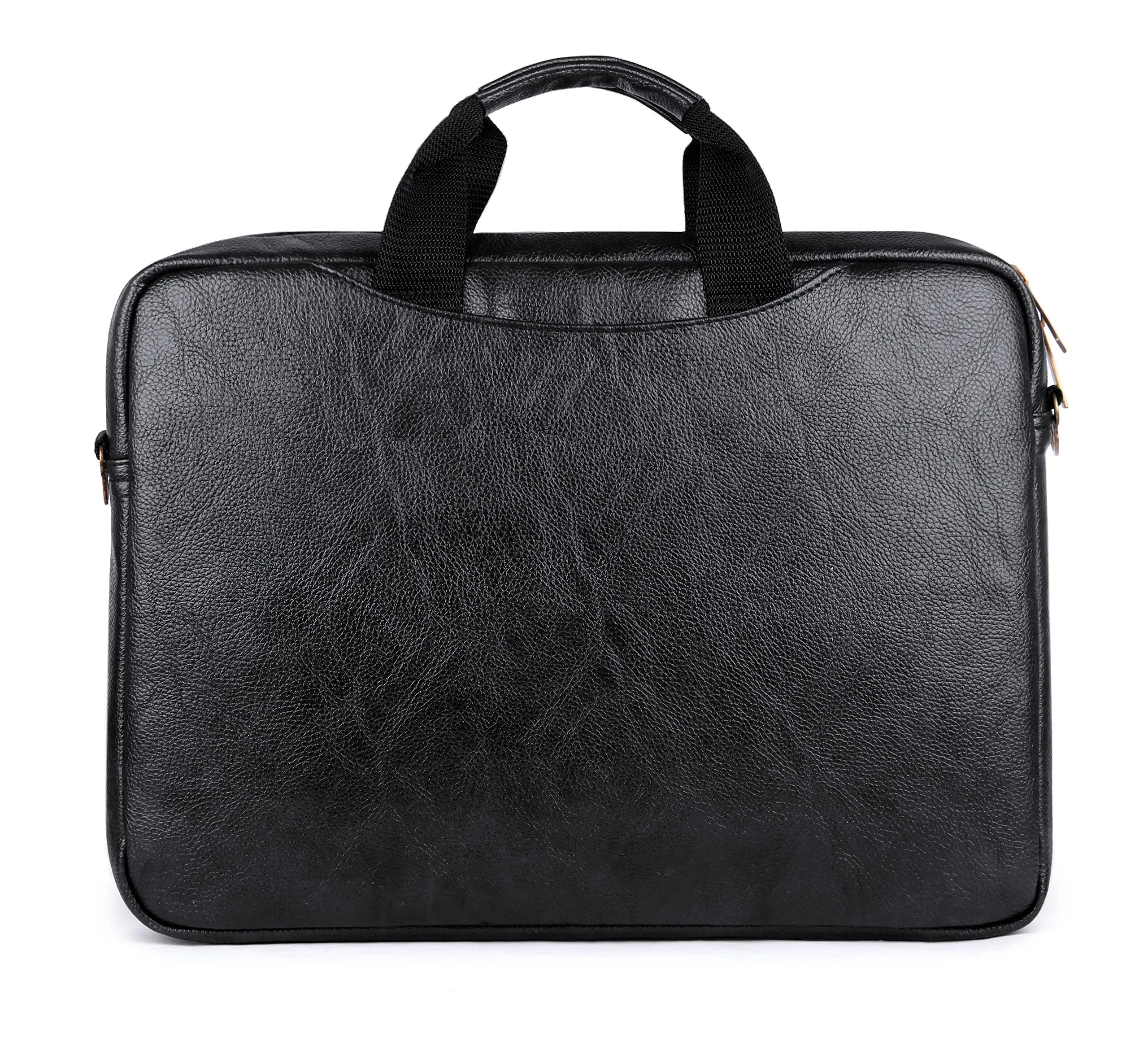 THE CLOWNFISH Leatherette Laptop Briefcases for 14 inch Laptops (Black)