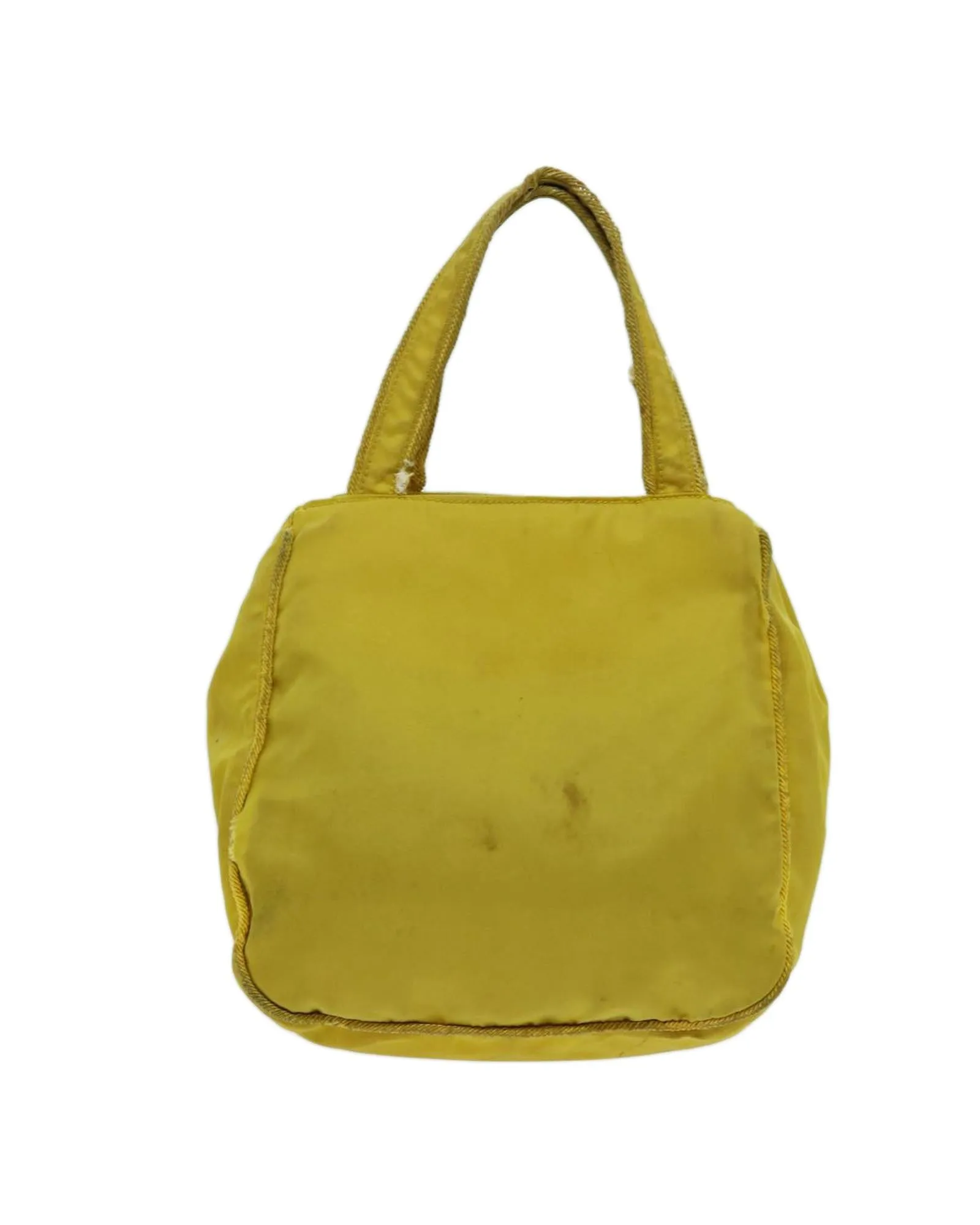 Yellow Nylon Hand Bag with Accessory - Made in Italy