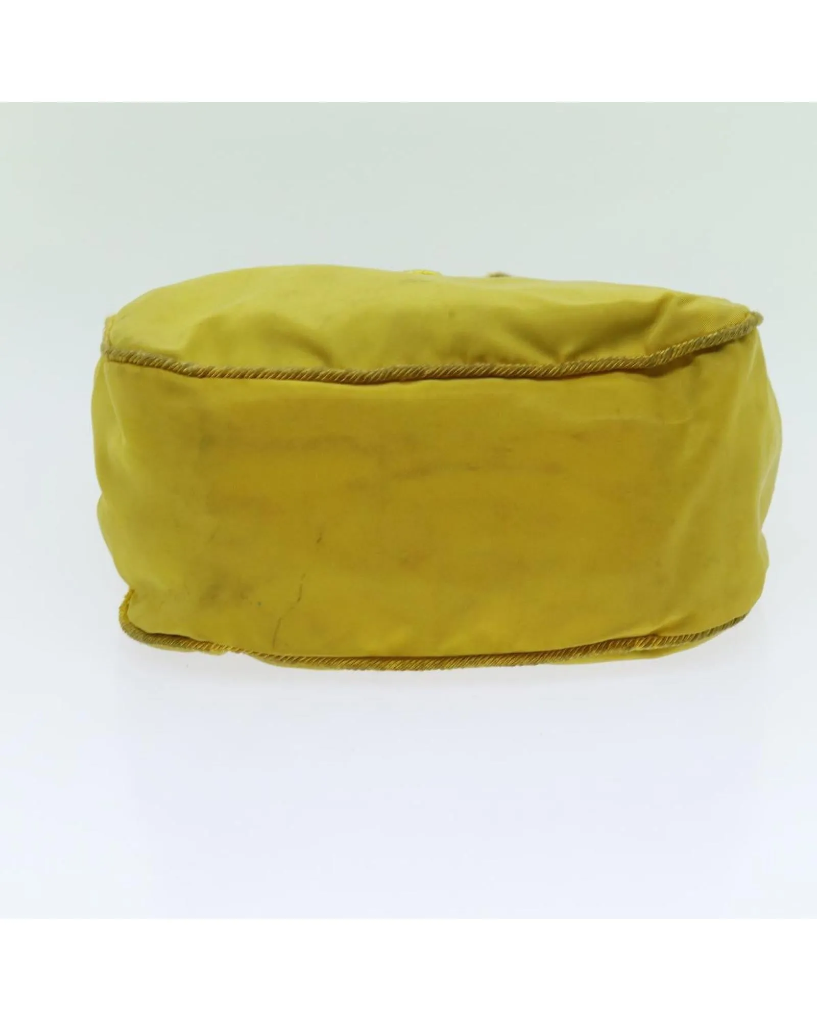 Yellow Nylon Hand Bag with Accessory - Made in Italy