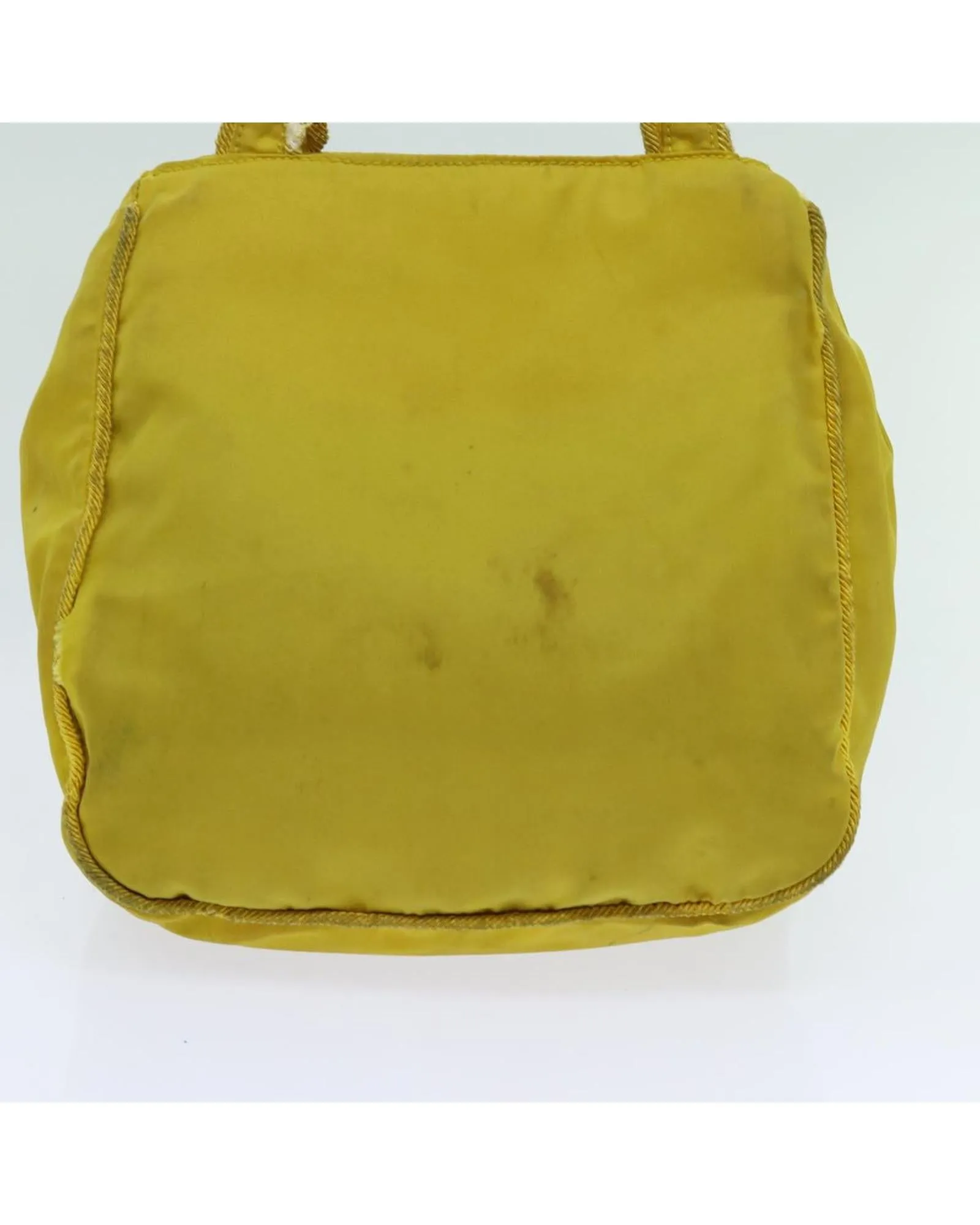 Yellow Nylon Hand Bag with Accessory - Made in Italy